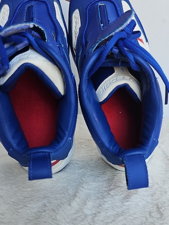 ​?️ Reebok Answer IV 4 Allen Iverson Blue White Zip Sneakers Size 6.5